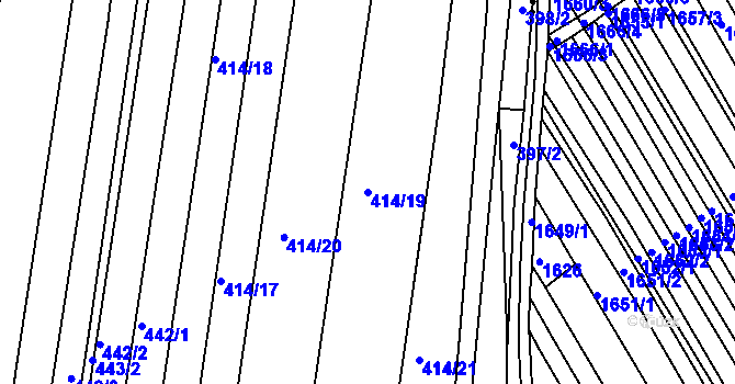 Parcela st. 414/19 v KÚ Nový Poddvorov, Katastrální mapa