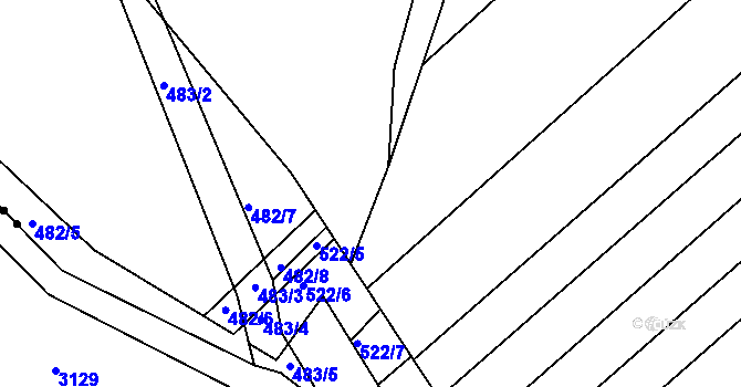 Parcela st. 522/32 v KÚ Nový Poddvorov, Katastrální mapa
