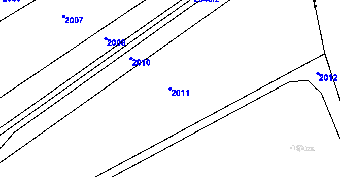 Parcela st. 2011 v KÚ Nový Přerov, Katastrální mapa