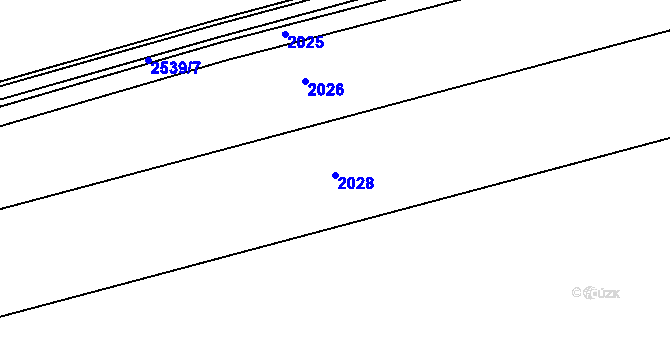 Parcela st. 2028 v KÚ Nový Přerov, Katastrální mapa