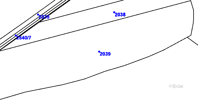 Parcela st. 2039 v KÚ Nový Přerov, Katastrální mapa