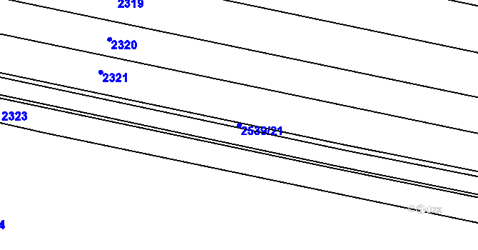 Parcela st. 2539/21 v KÚ Nový Přerov, Katastrální mapa