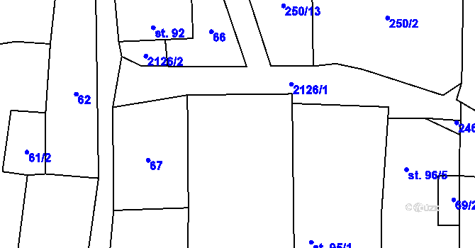 Parcela st. 94/2 v KÚ Nový Rychnov, Katastrální mapa