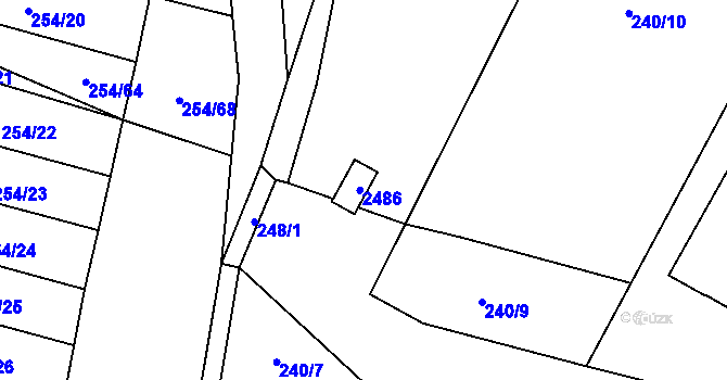 Parcela st. 300 v KÚ Nový Rychnov, Katastrální mapa