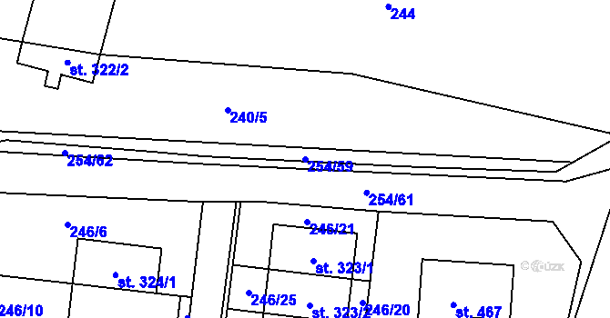 Parcela st. 254/59 v KÚ Nový Rychnov, Katastrální mapa
