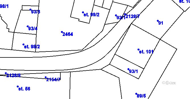 Parcela st. 2154/24 v KÚ Nový Rychnov, Katastrální mapa