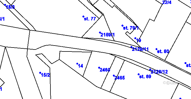 Parcela st. 70/3 v KÚ Nový Rychnov, Katastrální mapa