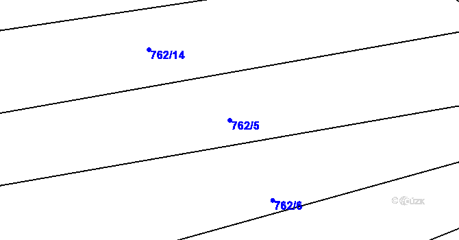 Parcela st. 762/5 v KÚ Nový Rychnov, Katastrální mapa
