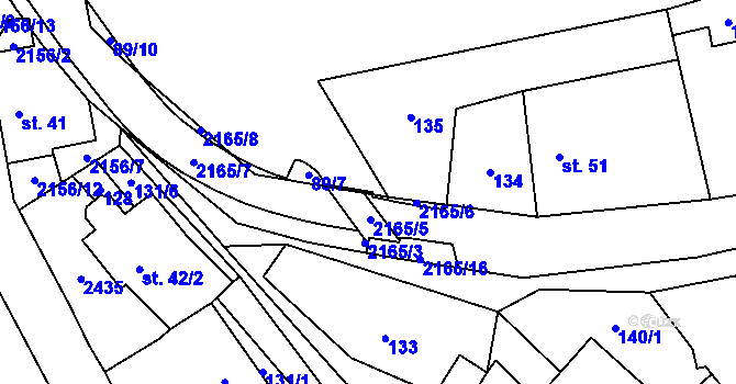 Parcela st. 89/9 v KÚ Nový Rychnov, Katastrální mapa