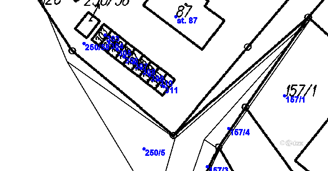 Parcela st. 97 v KÚ Borová Lada, Katastrální mapa