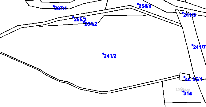 Parcela st. 241/2 v KÚ Borová Lada, Katastrální mapa