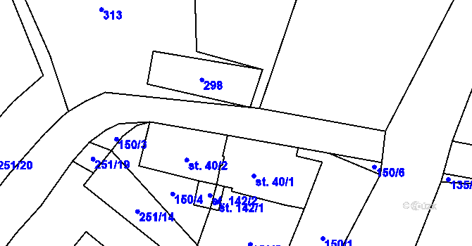 Parcela st. 269 v KÚ Borová Lada, Katastrální mapa
