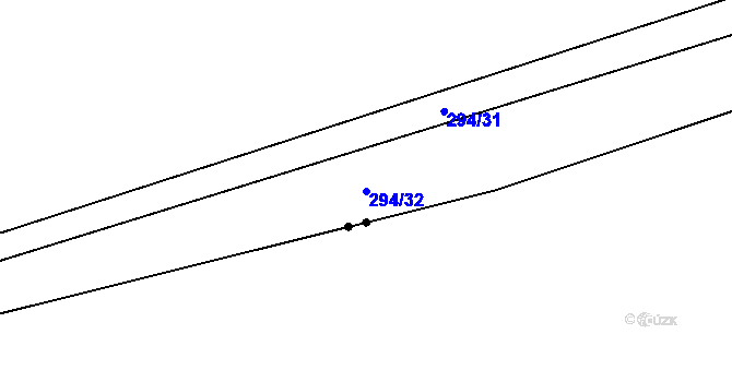 Parcela st. 294/32 v KÚ Nový Svět u Borových Lad, Katastrální mapa