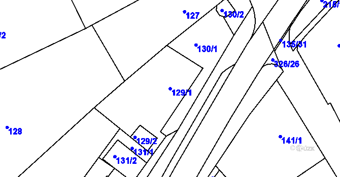 Parcela st. 129/1 v KÚ Nový Šaldorf, Katastrální mapa