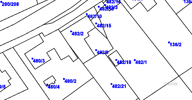 Parcela st. 482/9 v KÚ Nový Šaldorf, Katastrální mapa
