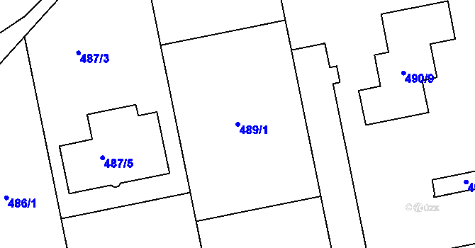 Parcela st. 489/1 v KÚ Nový Šaldorf, Katastrální mapa