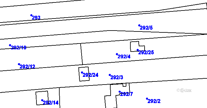 Parcela st. 292/13 v KÚ Sedlešovice, Katastrální mapa