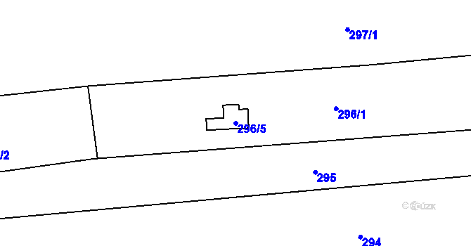 Parcela st. 296/5 v KÚ Sedlešovice, Katastrální mapa