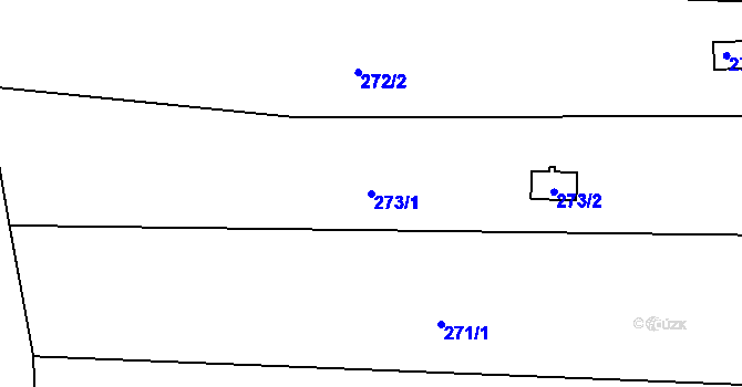 Parcela st. 273/1 v KÚ Sedlešovice, Katastrální mapa