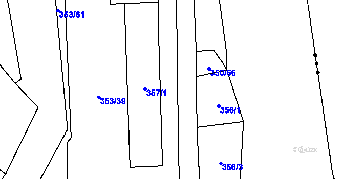Parcela st. 353/40 v KÚ Sedlešovice, Katastrální mapa