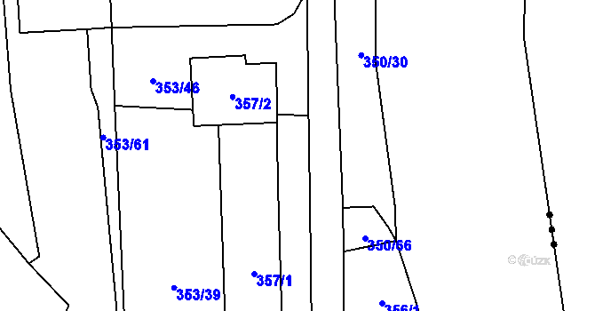 Parcela st. 353/41 v KÚ Sedlešovice, Katastrální mapa