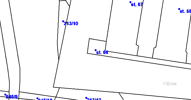 Parcela st. 66 v KÚ Nový Telečkov, Katastrální mapa