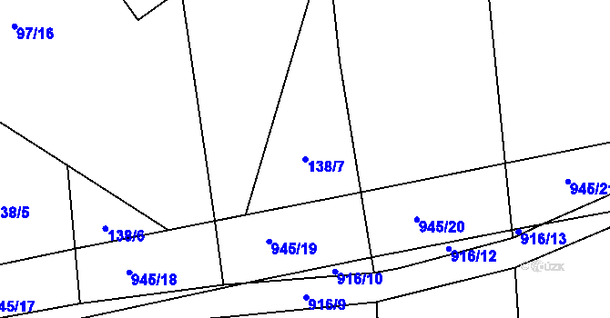 Parcela st. 138/7 v KÚ Nový Telečkov, Katastrální mapa