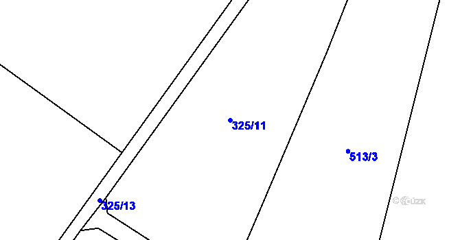 Parcela st. 325/11 v KÚ Oslavička, Katastrální mapa