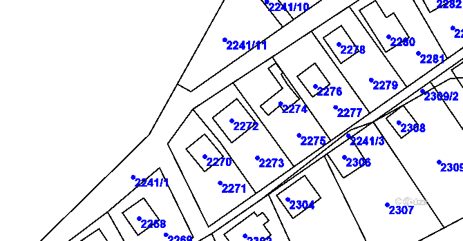 Parcela st. 2272 v KÚ Káraný, Katastrální mapa