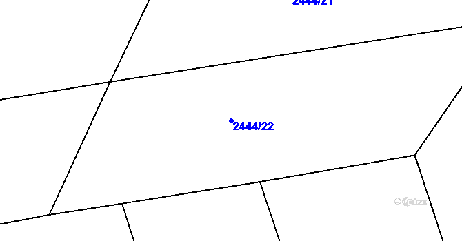 Parcela st. 2444/22 v KÚ Káraný, Katastrální mapa