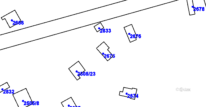 Parcela st. 2675 v KÚ Káraný, Katastrální mapa