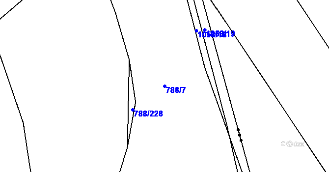 Parcela st. 788/7 v KÚ Nučice u Rudné, Katastrální mapa