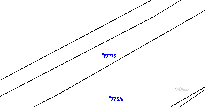 Parcela st. 777/3 v KÚ Nučice u Rudné, Katastrální mapa