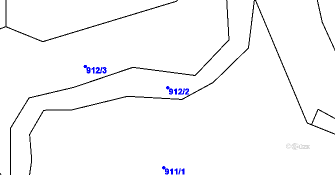 Parcela st. 912/2 v KÚ Konojedy, Katastrální mapa