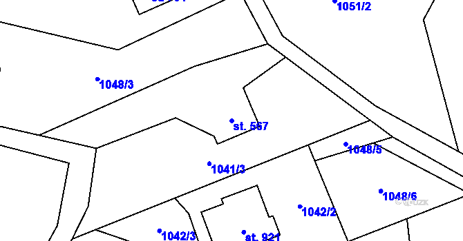 Parcela st. 567 v KÚ Nýdek, Katastrální mapa