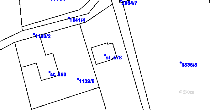Parcela st. 578 v KÚ Nýdek, Katastrální mapa
