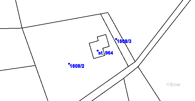 Parcela st. 964 v KÚ Nýdek, Katastrální mapa