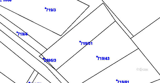 Parcela st. 719/31 v KÚ Nýdek, Katastrální mapa