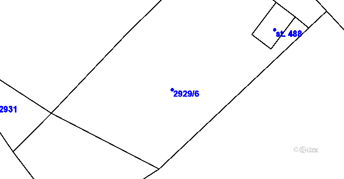 Parcela st. 2929/6 v KÚ Nýdek, Katastrální mapa