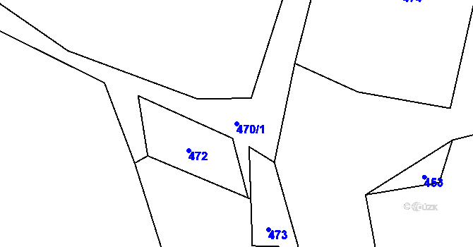 Parcela st. 470/1 v KÚ Nýdek, Katastrální mapa