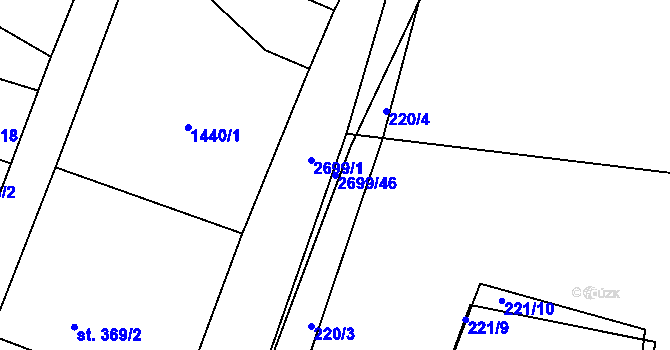 Parcela st. 2699/46 v KÚ Nýdek, Katastrální mapa