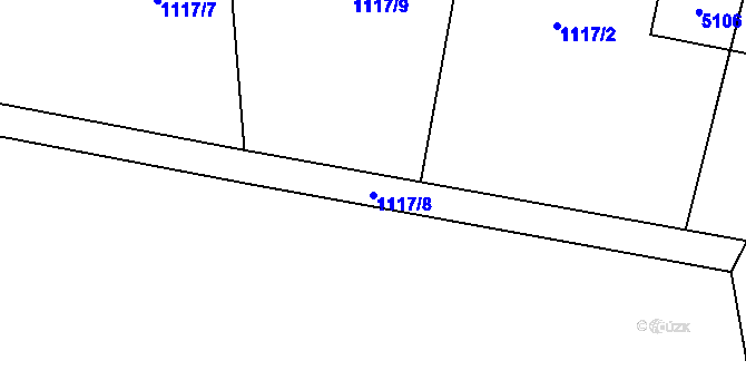 Parcela st. 1117/8 v KÚ Nýdek, Katastrální mapa