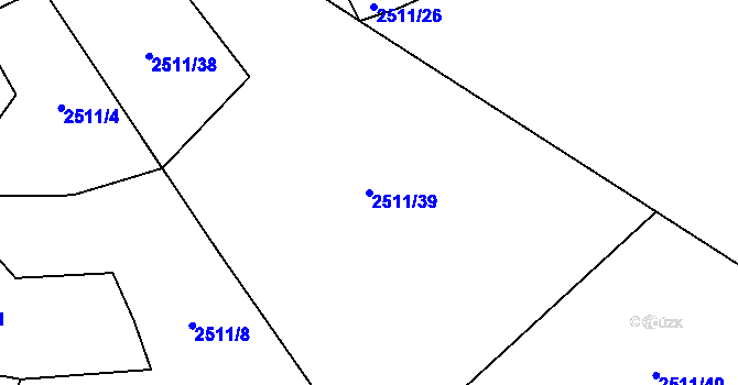 Parcela st. 2511/39 v KÚ Nýdek, Katastrální mapa
