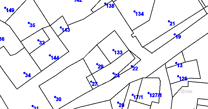 Parcela st. 15 v KÚ Nyklovice, Katastrální mapa