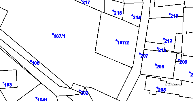 Parcela st. 43 v KÚ Nyklovice, Katastrální mapa