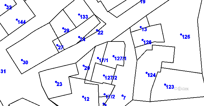 Parcela st. 17 v KÚ Nyklovice, Katastrální mapa