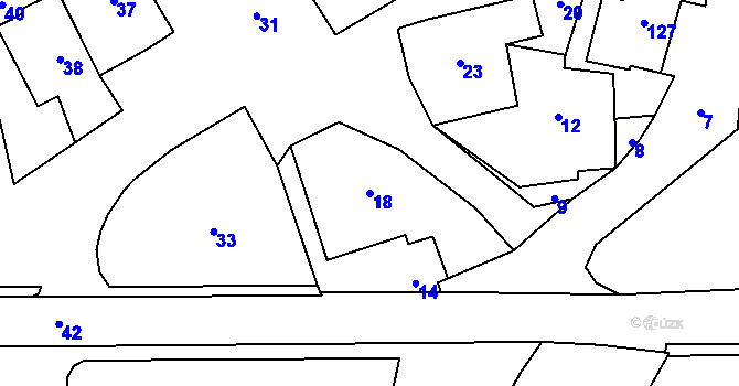 Parcela st. 18 v KÚ Nyklovice, Katastrální mapa