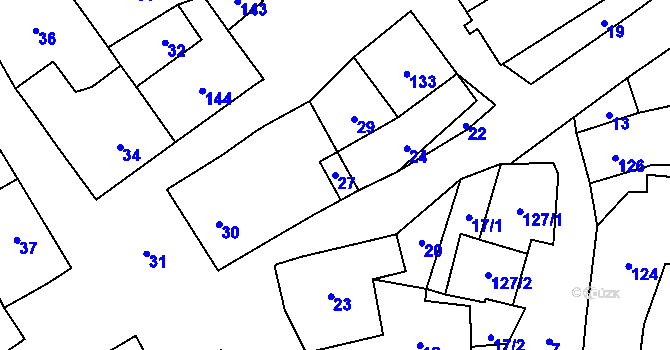 Parcela st. 27 v KÚ Nyklovice, Katastrální mapa