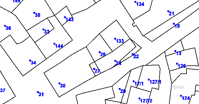 Parcela st. 29 v KÚ Nyklovice, Katastrální mapa
