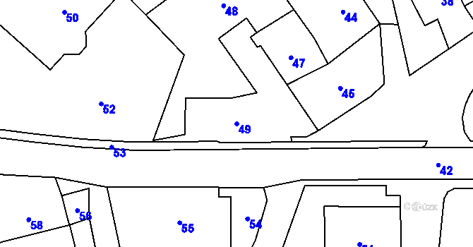 Parcela st. 49 v KÚ Nyklovice, Katastrální mapa